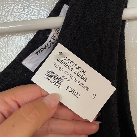 Project Social T NWT Small Black Textured Rib Tank - Picture 3 of 8